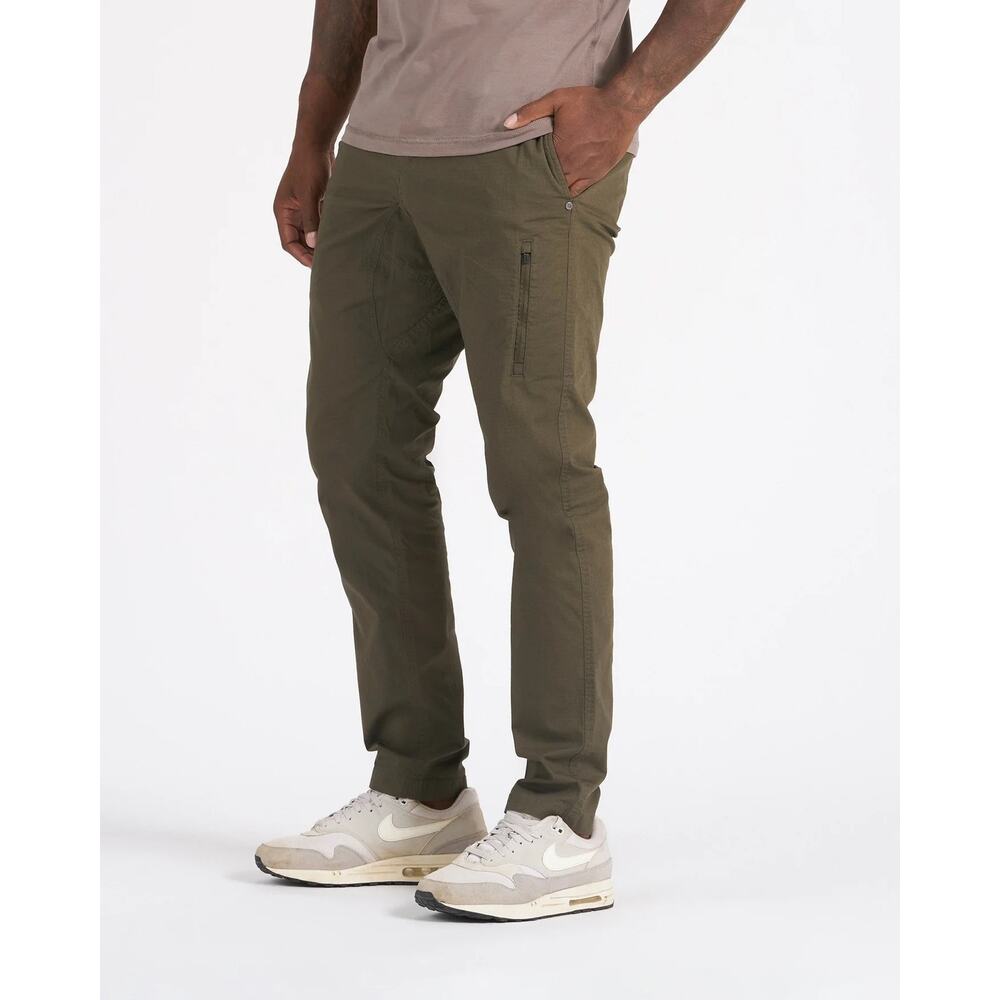 Vuori Ripstop Pants Olive Green Men's Size S Hiking Cotton